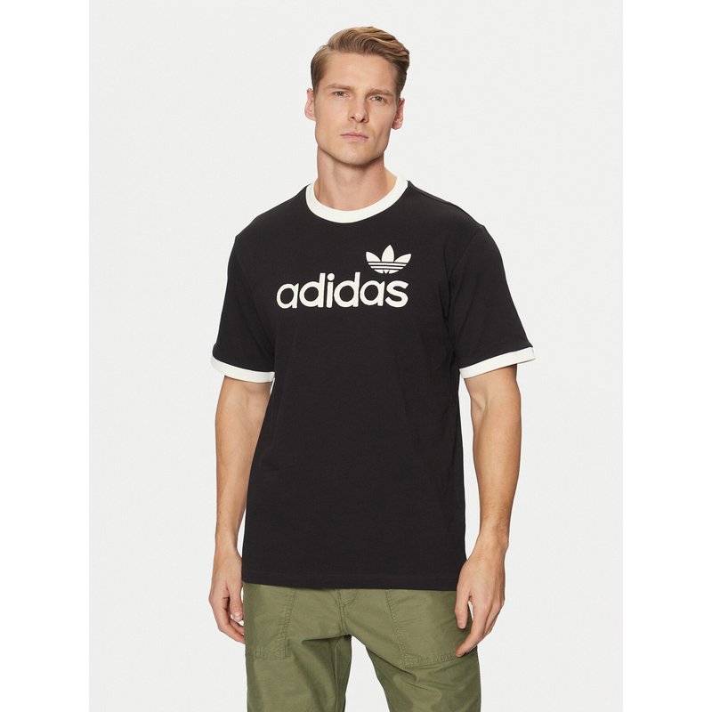 adidas T-Shirt Simple JC8372 Schwarz Regular Fit