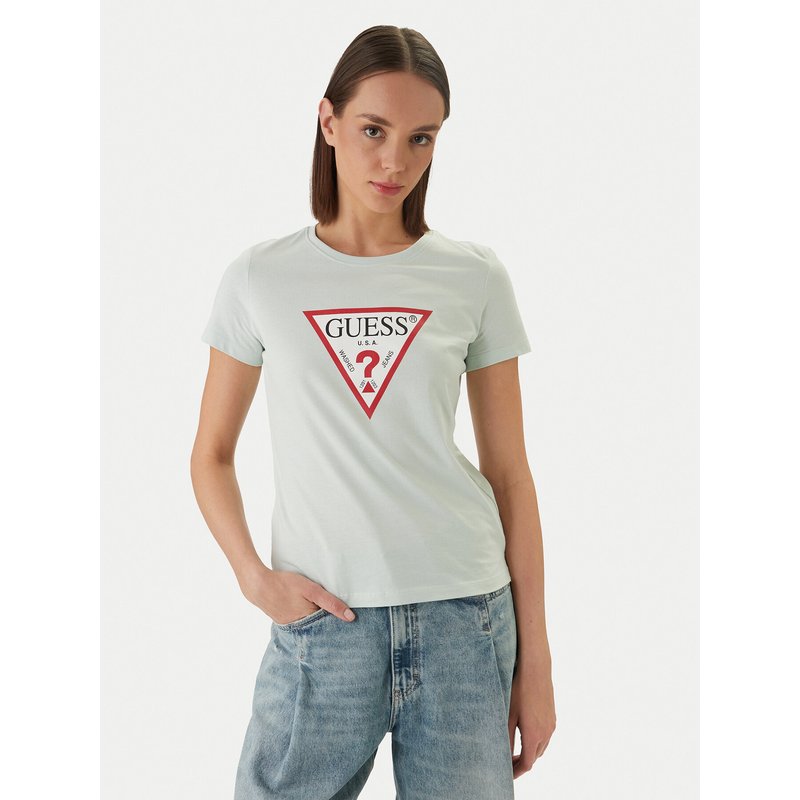 Guess T-Shirt W1YI1B I3Z14 Grün Regular Fit