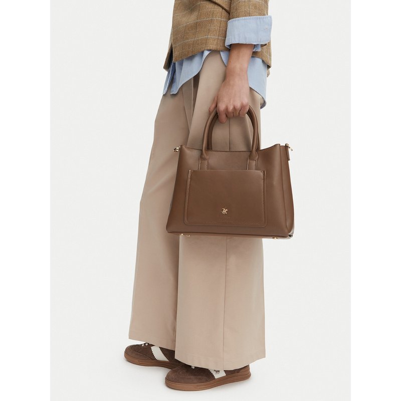 Handtasche Beverly Hills Polo Club CEO-BHPC-C-021-10 Dunkelbeige