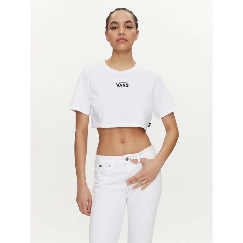 Vans T-Shirt Flying V Crew Crop Ii VN000GFF Weiß Regular Fit