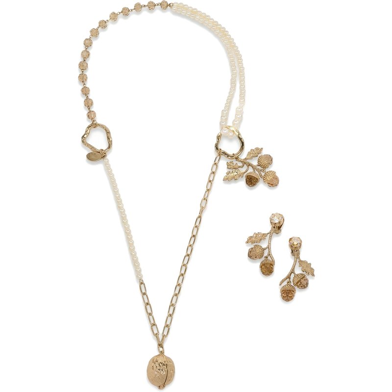 Schmuckset Halskette und Ohrringe Weekend Max Mara 2615751104650 Goldfarben