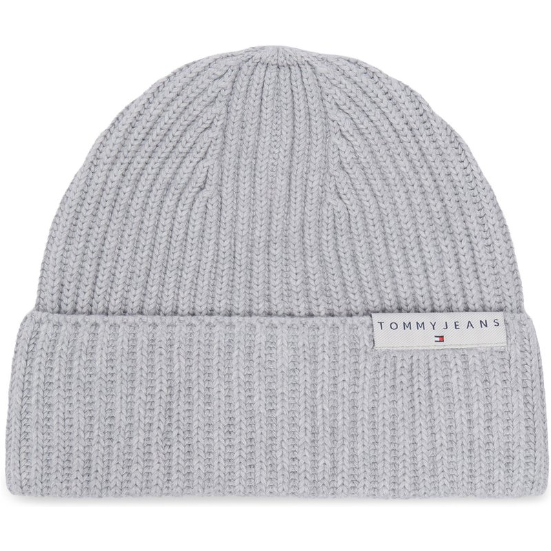 Mütze Tommy Jeans Tjm Linear Logo Beanie AM0AM14865 Hellgrau