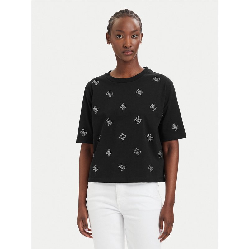 Guess T-Shirt V6GI18 K2985 Schwarz Regular Fit