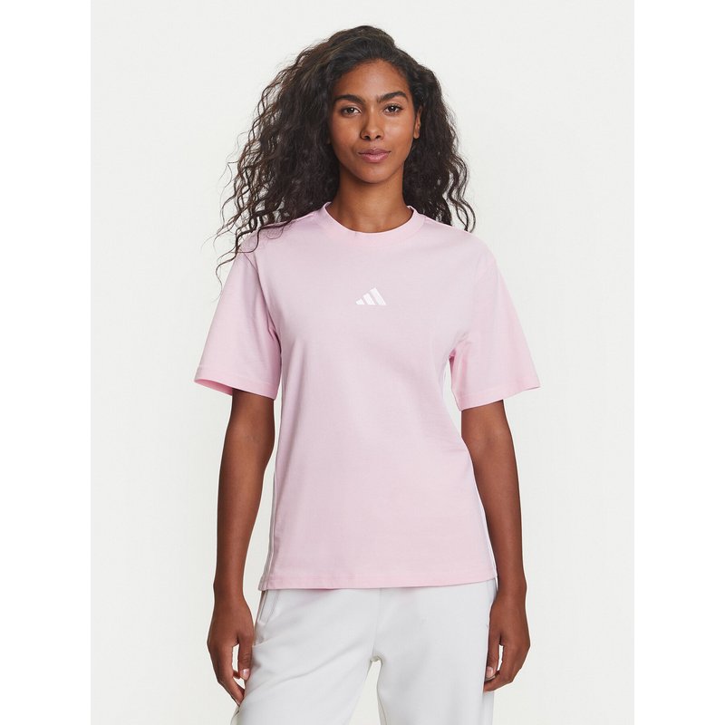 adidas T-Shirt Essentials 3-Stripes JE1226 Rosa Regular Fit