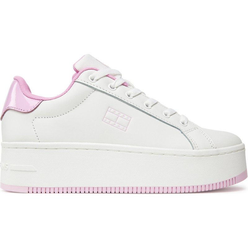 Sneakers Tommy Jeans Tjw Flatform Patent Sneaker EN0EN02864 Écru