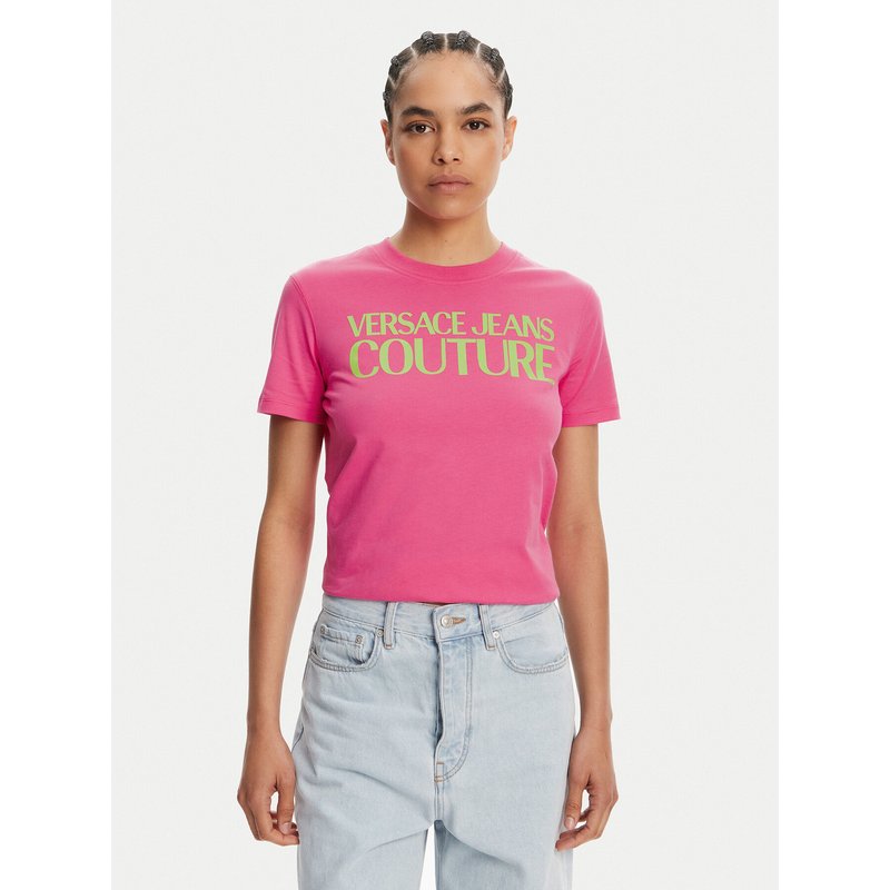 Versace Jeans Couture T-Shirt 78HAHE05 Rosa Regular Fit