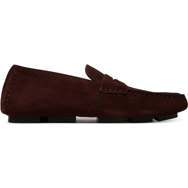 Mokassins Calvin Klein Square Driver Suede HW0HW02844 Dunkelrot