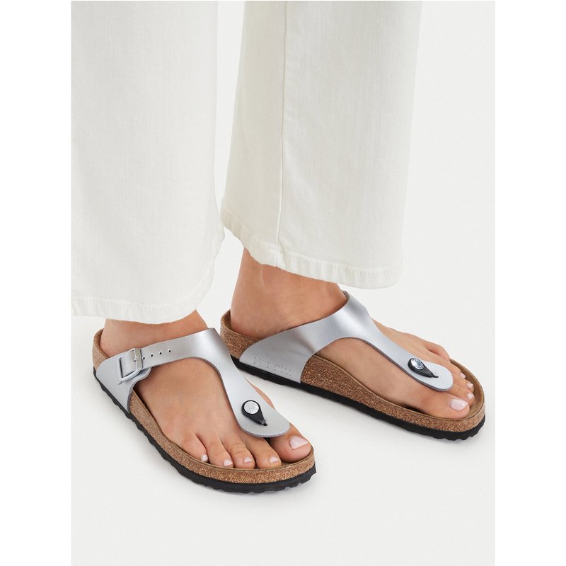 Zehentrenner Birkenstock Gizeh Bs 0043853 Silberfarben