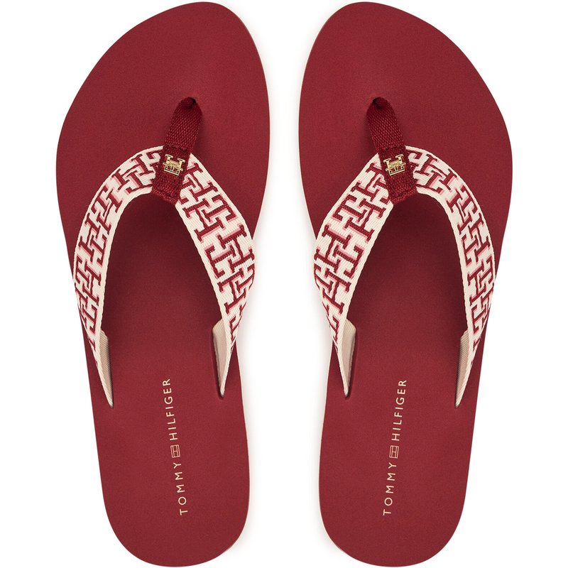 Zehentrenner Tommy Hilfiger Corportate Sandal FW0FW09610 Rot