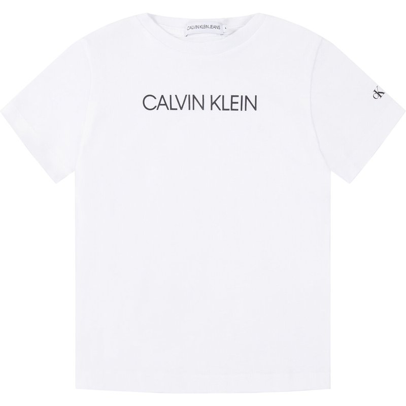 Calvin Klein Jeans T-Shirt Institutional SS IB0IB00347 Weiß Regular Fit