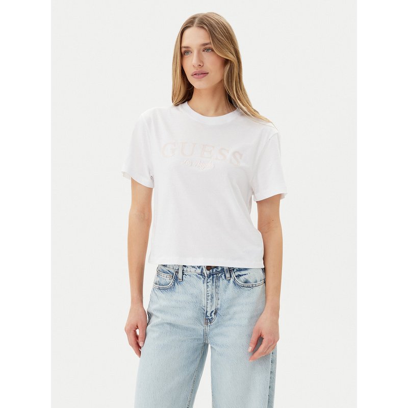 Guess T-Shirt V5GI09 K9RM1 Weiß Regular Fit