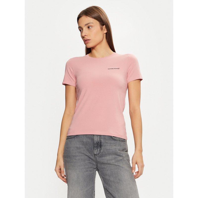 Guess Jeans T-Shirt W4YI02 J1314 Rosa Regular Fit