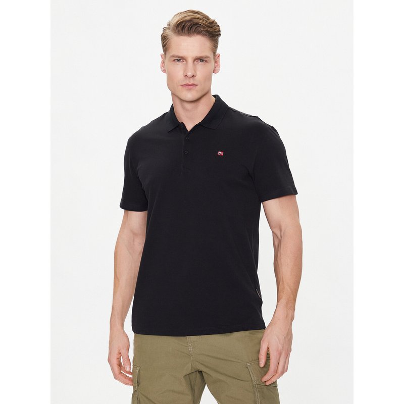 Napapijri Poloshirt Ealis NP0A4H8B Schwarz Regular Fit