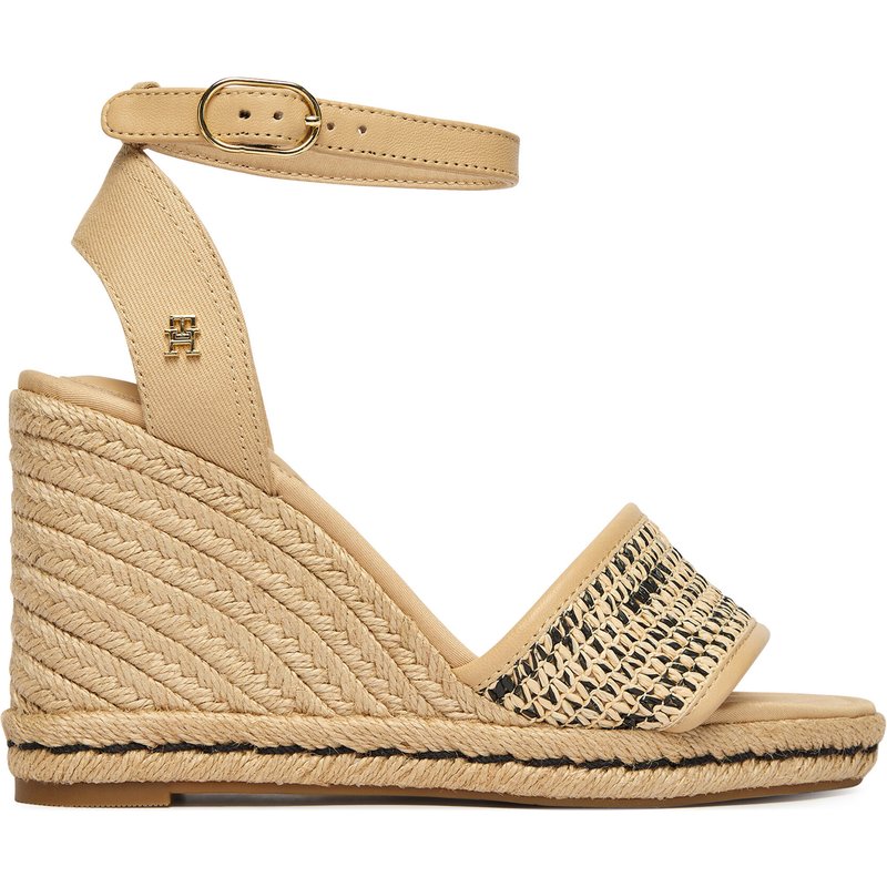 Espadrilles Tommy Hilfiger High Wedge Espad FW0FW09471 Hellbeige