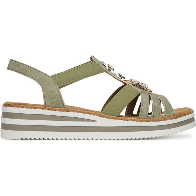 Sandalen Rieker V0245-52 Grün