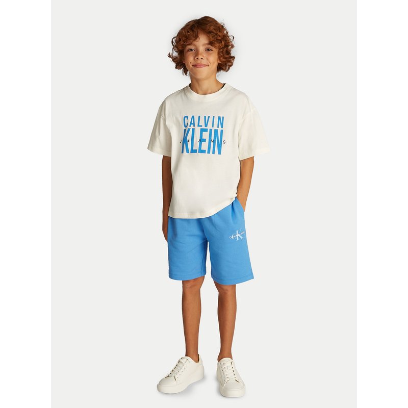 Calvin Klein Jeans T-Shirt Bold Graphic IB0IB02448 Écru Relaxed Fit