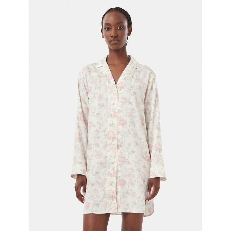 LAUREN RALPH LAUREN Nachthemd ILN32535 Creme Regular Fit