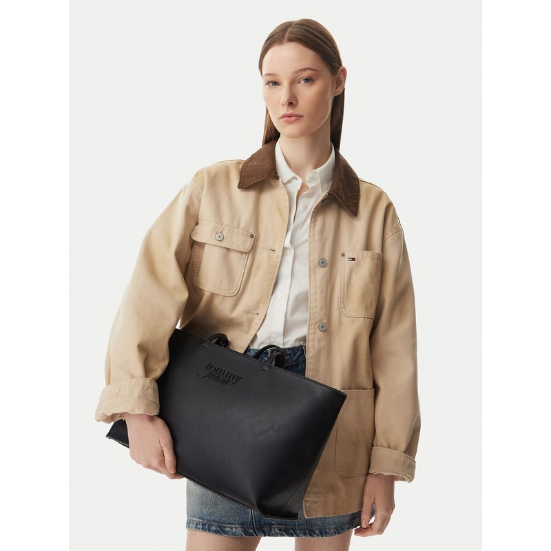Handtasche Tommy Jeans Tjw Must Tote AW0AW18772 Schwarz