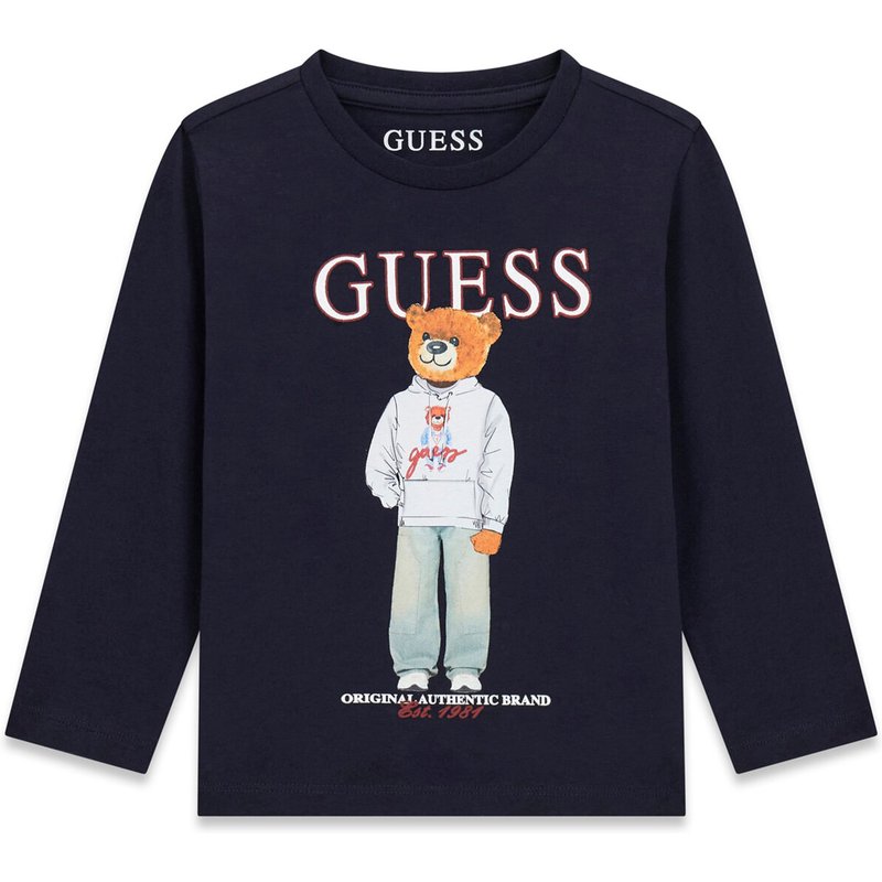 Guess Bluse N6YI06 K3794 Dunkelblau Regular Fit