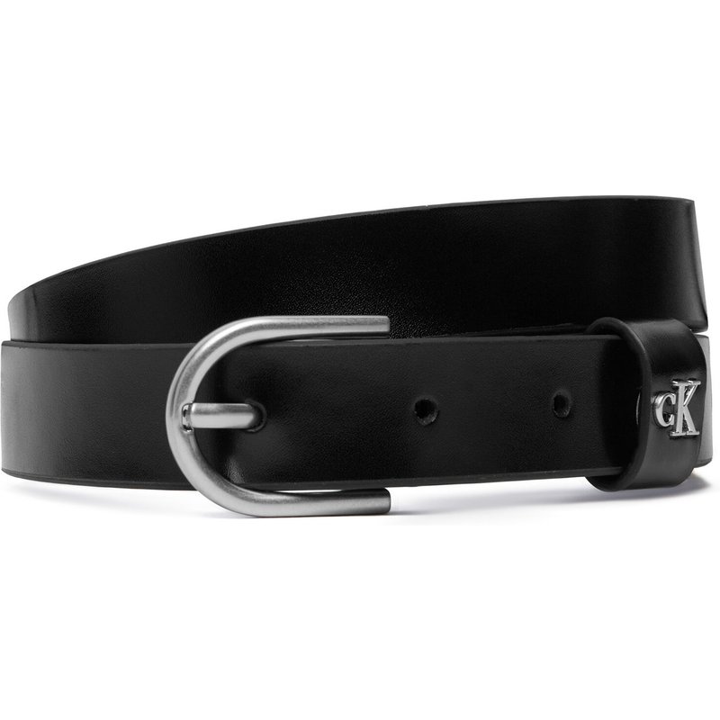 Gürtel Calvin Klein Rounded Buckle Ck Loop 25Mm LV04F7107G Schwarz