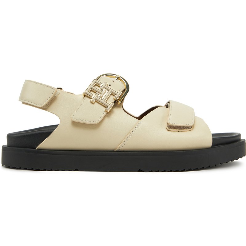 Sandalen Tommy Hilfiger Leather Sporty Sandal FW0FW08799 Écru