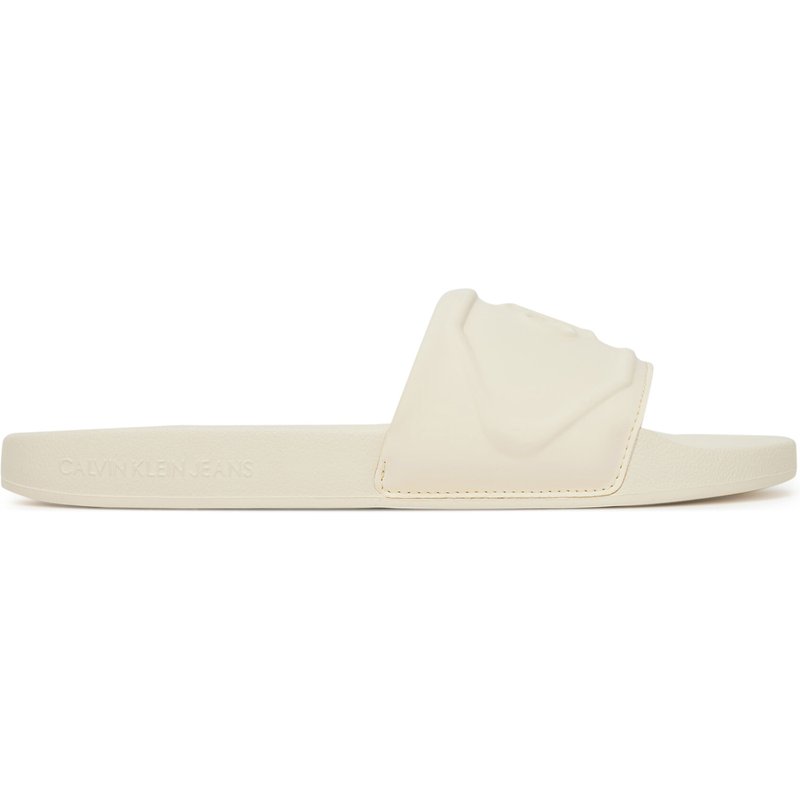 Pantoletten Calvin Klein Jeans Slide Pu Hf Mg YW0YW01879 Écru