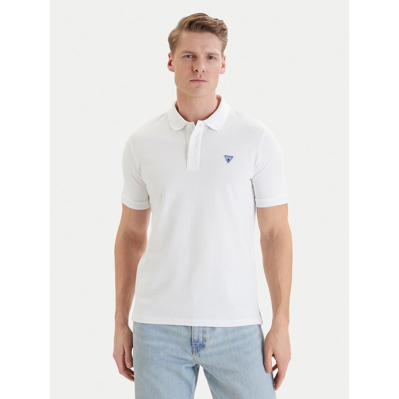 Guess Poloshirt F6GP03 K9WF1 Weiß Slim Fit