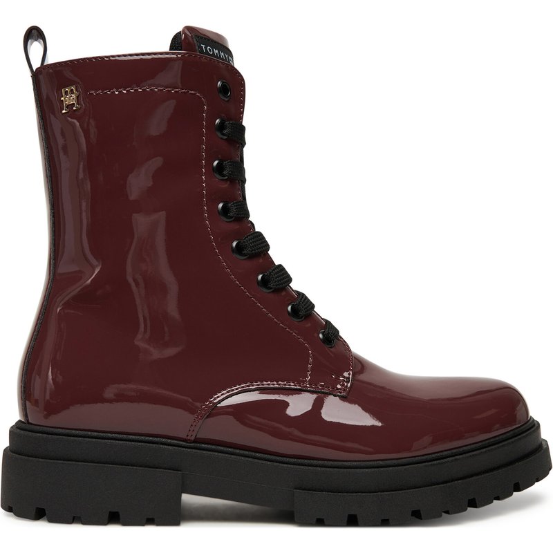 Schnürstiefeletten Tommy Hilfiger Lace-Up Bootie T4A5-34025-0775 D Dunkelrot