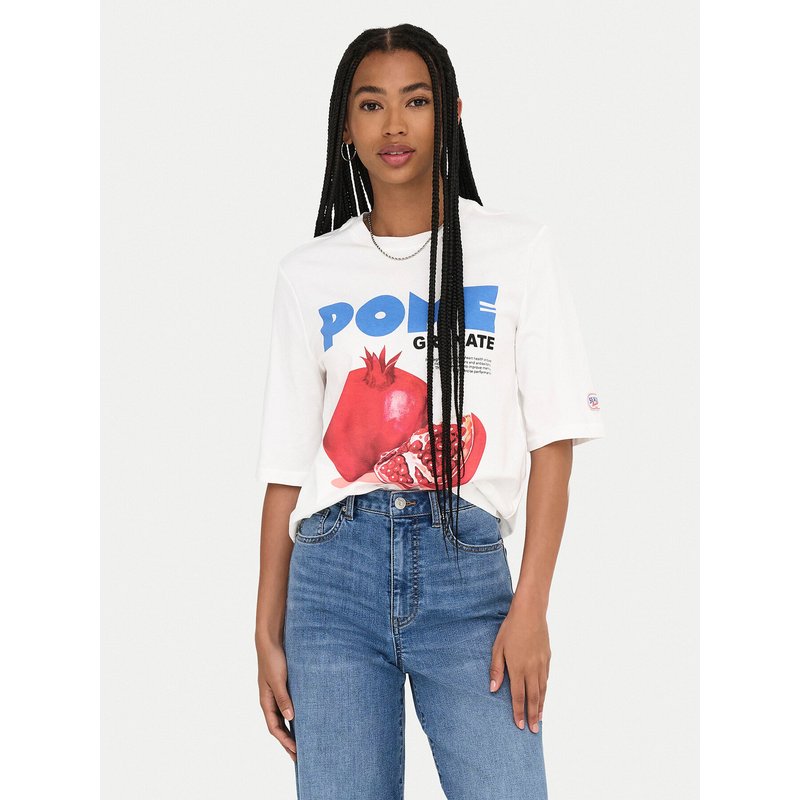ONLY T-Shirt Phoebe 15351369 Weiß Regular Fit