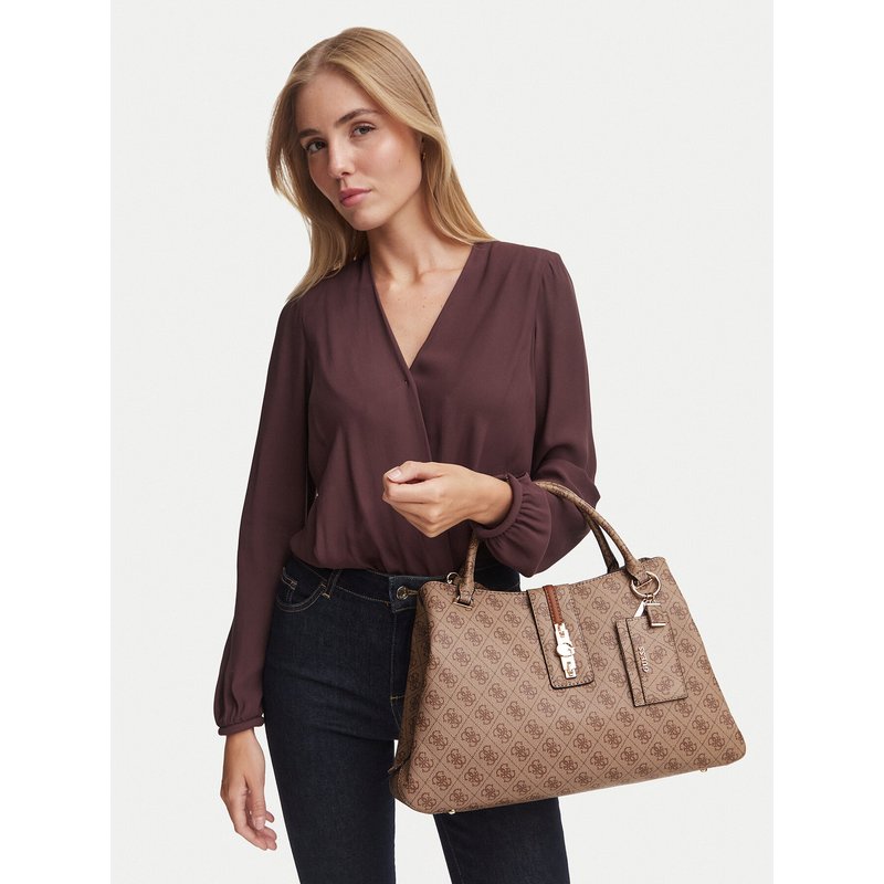 Handtasche Guess Yvonne Logo HWSG23 78220 Hellbraun