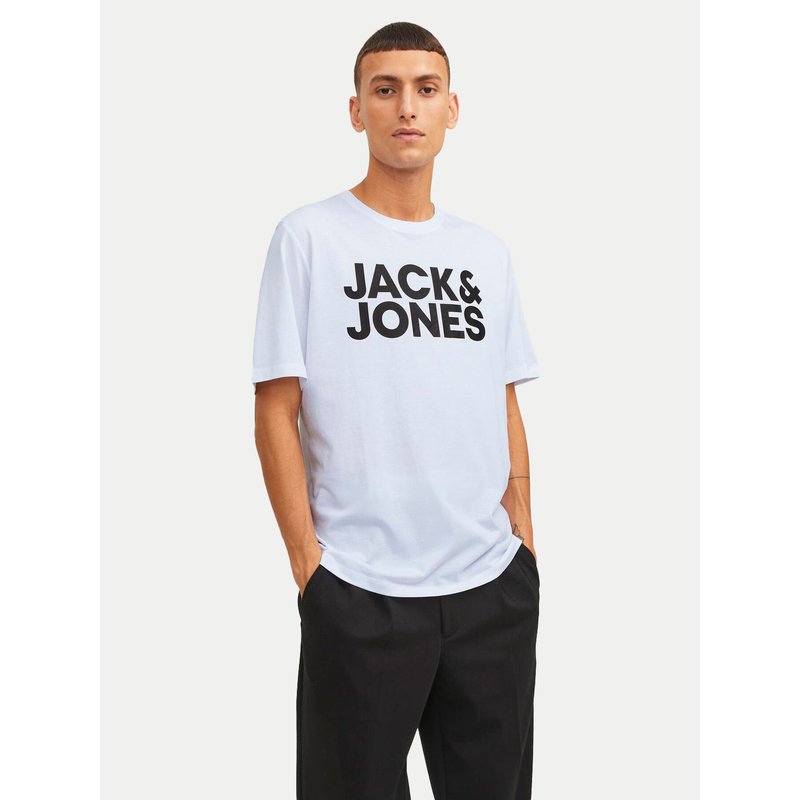 Jack & Jones T-Shirt Corp Logo 12151955 Weiß Standard Fit