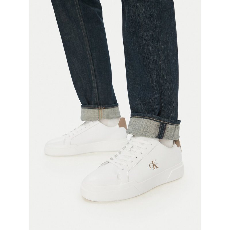 Sneakers Calvin Klein Chunky Cupsole Laceup Lth YM0YM01344 Weiß