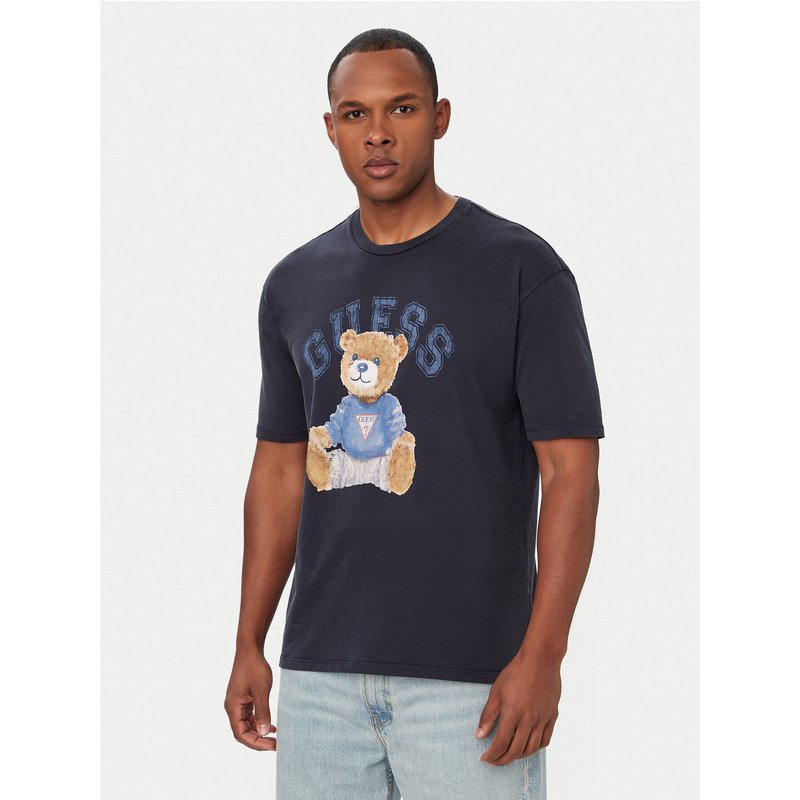 Guess T-Shirt 182885 Blau Classic Fit