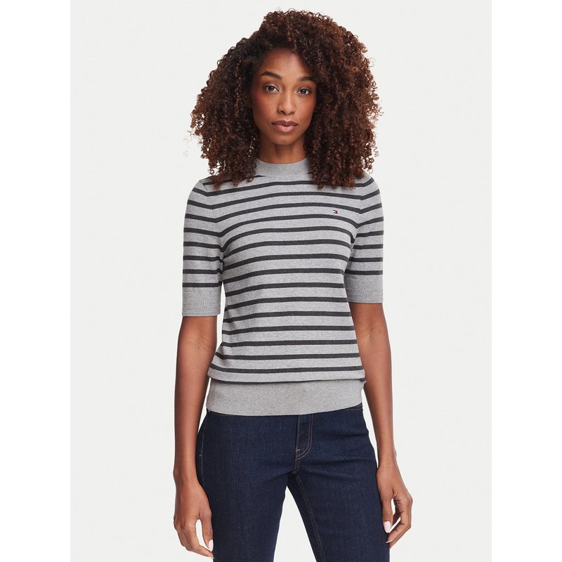 Tommy Hilfiger Pullover WW0WW49705 Dunkelgrau Slim Fit