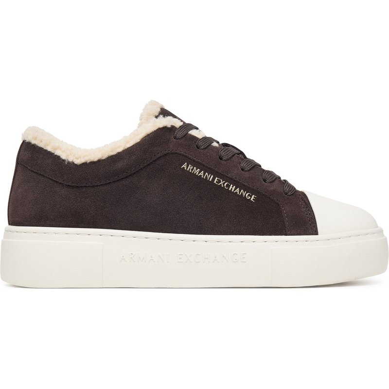 Sneakers aus Stoff Armani Exchange XW003067 AF27450 U6032 Dunkelbraun