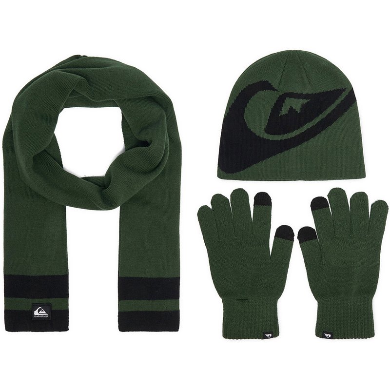 Set Mütze, Schal und Handschuhe Quiksilver CWBEO-QS-SM346-001-AW26 Grün