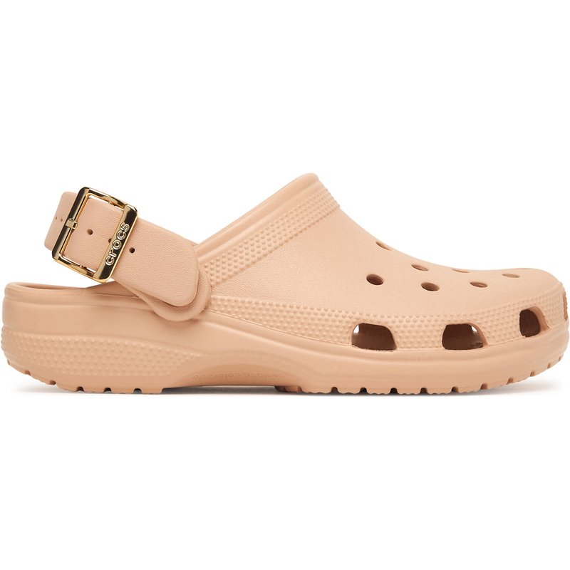 Pantoletten Crocs Classic Metallic Buckle Clog 213543 Rosa