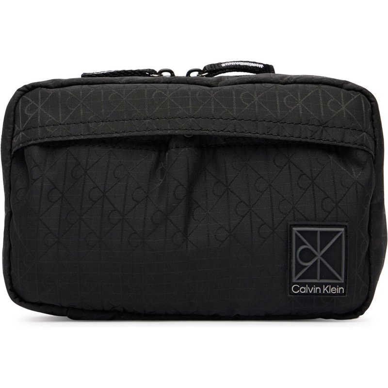 Kosmetiktasche Calvin Klein Emblem Aop Washbag LV04D1208G Schwarz