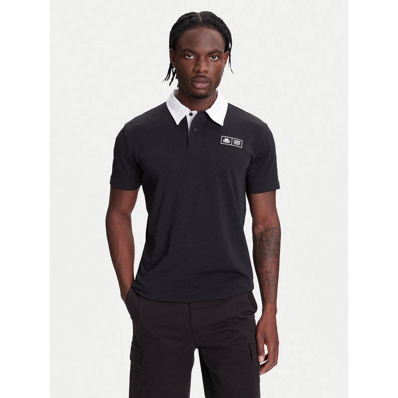 Kappa Poloshirt Authentic Nilde 351R2IW Schwarz Regular Fit