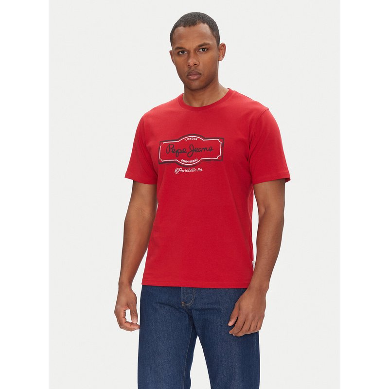 Pepe Jeans T-Shirt Daxton PM509786 Rot Regular Fit