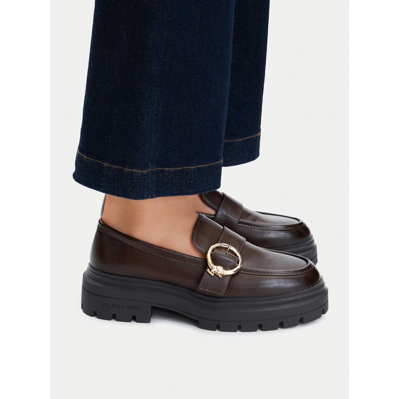 Slipper U.S. Polo Assn. EO-SVETA001W/GY1 Dunkelbraun