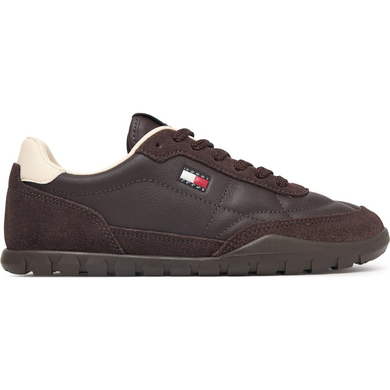 Sneakers Tommy Jeans Tj Low Leather Runner EN0EN03084 Braun