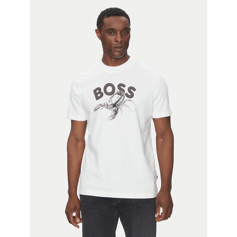 BOSS T-Shirt Te_Bossfish 50539196 Weiß Regular Fit