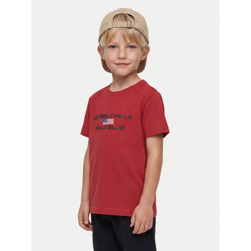 Beverly Hills Polo Club T-Shirt P-SS26B-TS0132 Rot Regular Fit