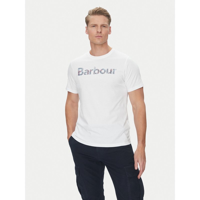 Barbour T-Shirt Devon MTS1391WH11 Weiß Regular Fit