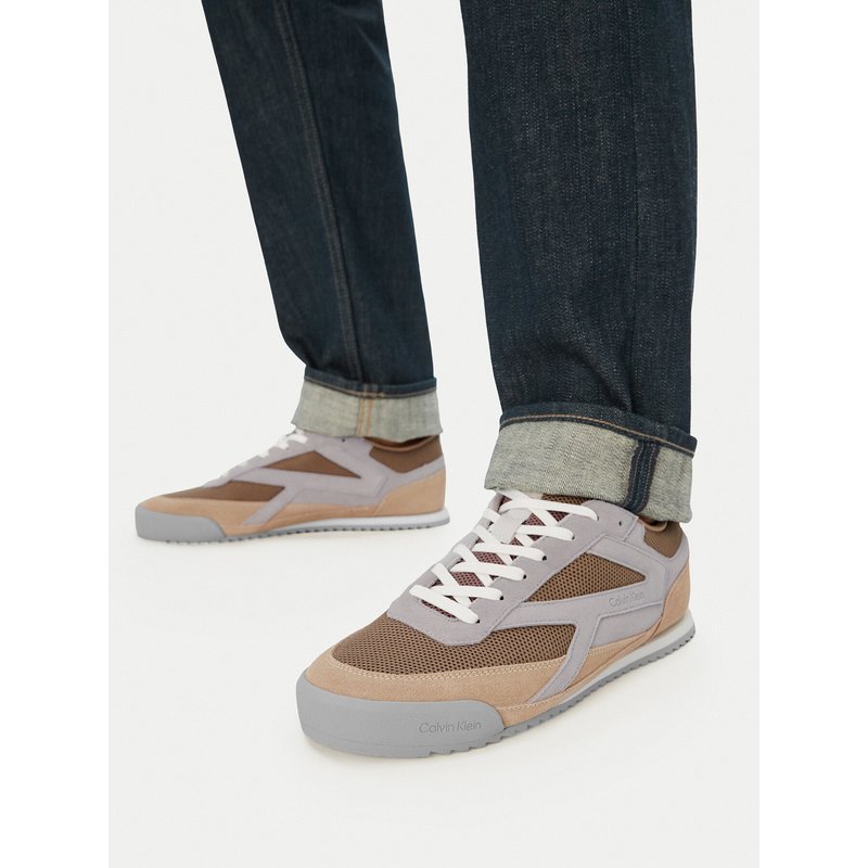 Sneakers Calvin Klein Low Pro Runner Mix Mat HM0HM02208 Braun