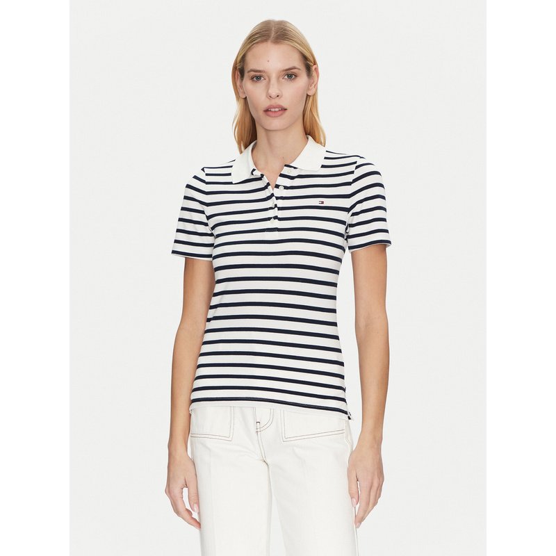 Tommy Hilfiger Poloshirt 1985 WW0WW43225 Dunkelblau Slim Fit