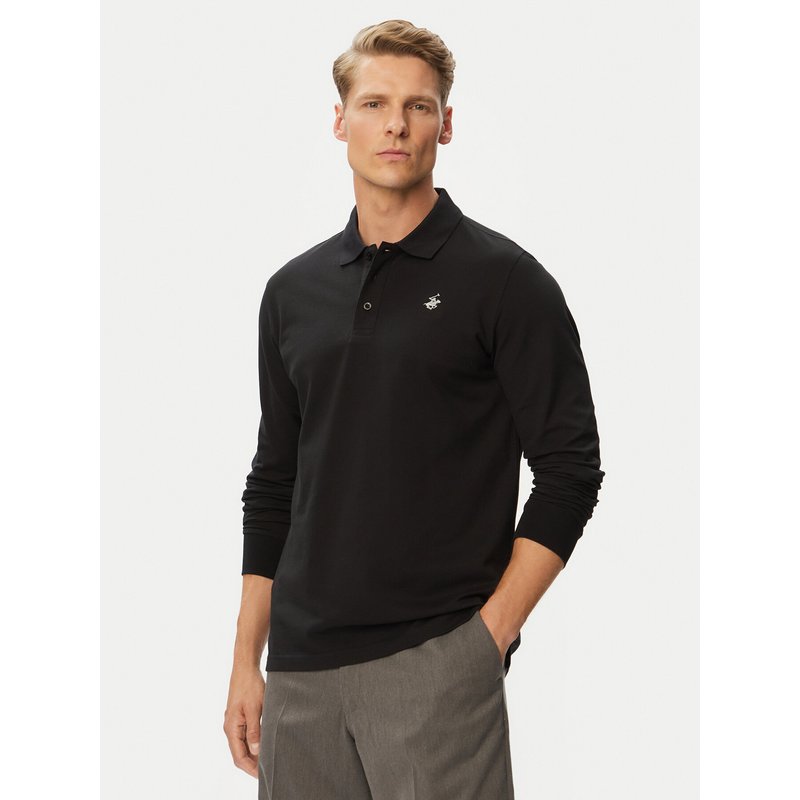 Beverly Hills Polo Club Poloshirt P-SS26M-P424125 Schwarz Regular Fit