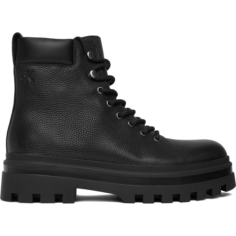 Schnürschuhe Calvin Klein Jeans Lugged Hiking Lace Up Lth YM0YM01336 Schwarz