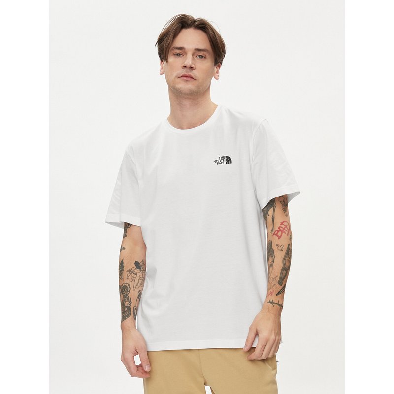 The North Face T-Shirt Simple Dome NF0A87NG Weiß Regular Fit